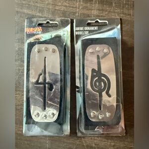 (2) Naruto Headbands Black New Anime Manga Hidden Sound Hidden Leaf NIP